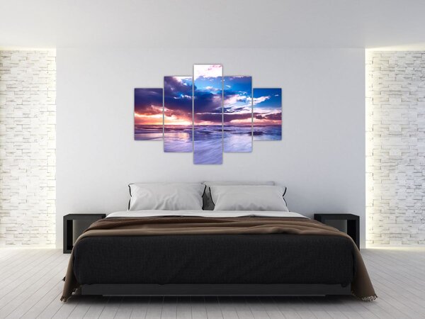 Slika - Zalazak sunca uz more (150x105 cm)