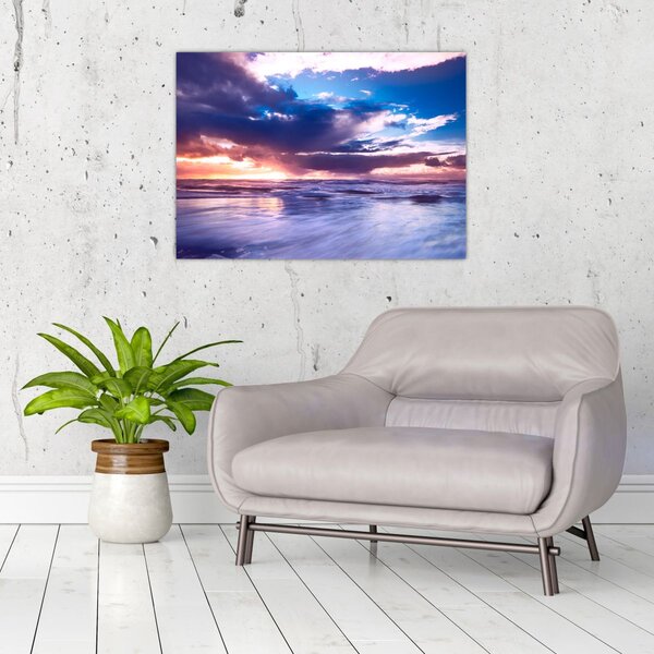 Slika - Zalazak sunca uz more (70x50 cm)