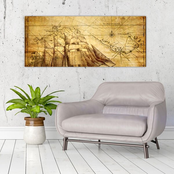 Slika - Stara karta (120x50 cm)