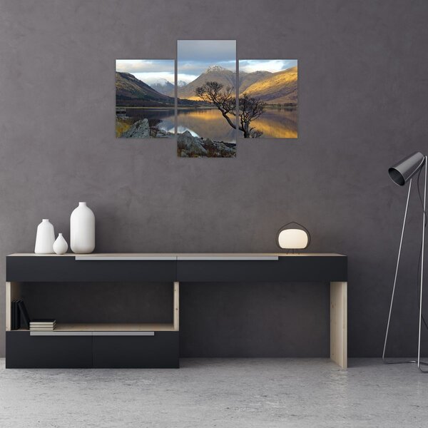 Slika - Planine uz jezero (90x60 cm)