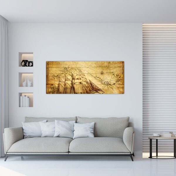 Slika - Stara karta (120x50 cm)