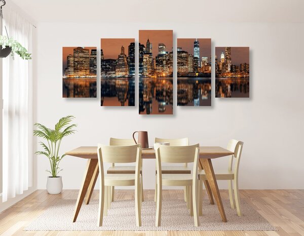 5-dijelna slika grad Manhattan