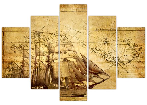Slika - Stara karta (150x105 cm)
