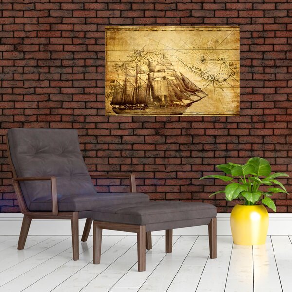 Slika - Stara karta (90x60 cm)