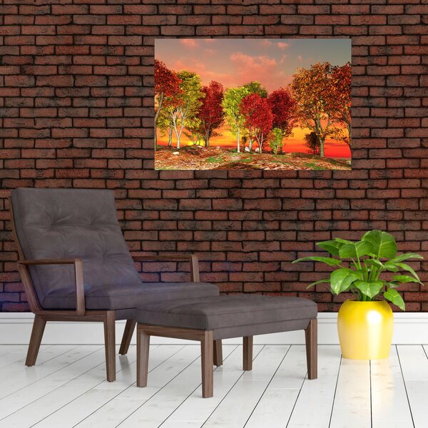 Slika - Obojeno drveće (90x60 cm)