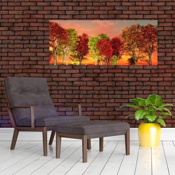 Slika - Obojeno drveće (120x50 cm)