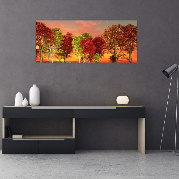 Slika - Obojeno drveće (120x50 cm)
