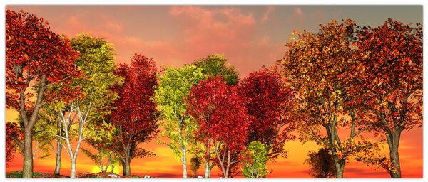 Slika - Obojeno drveće (120x50 cm)