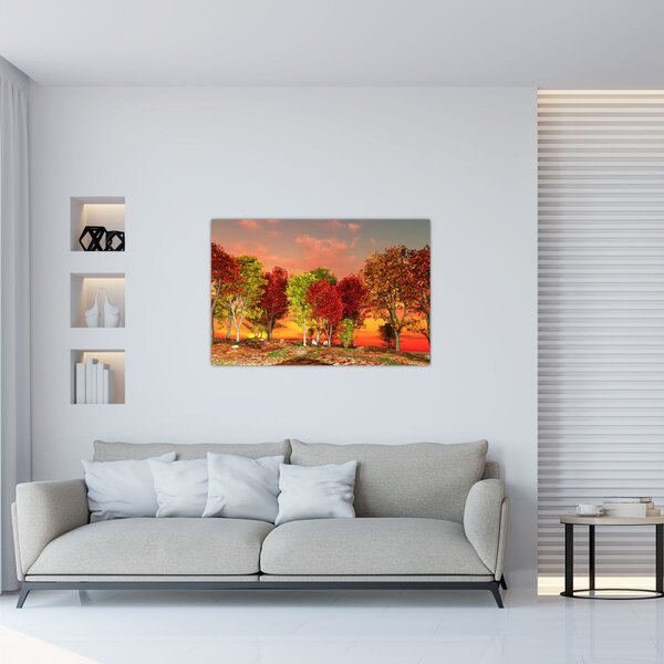 Slika - Obojeno drveće (90x60 cm)