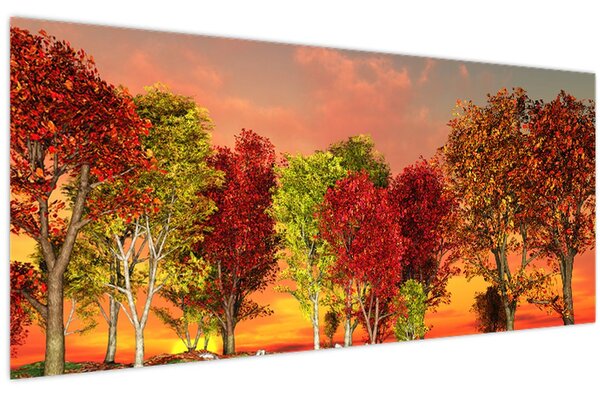 Slika - Obojeno drveće (120x50 cm)