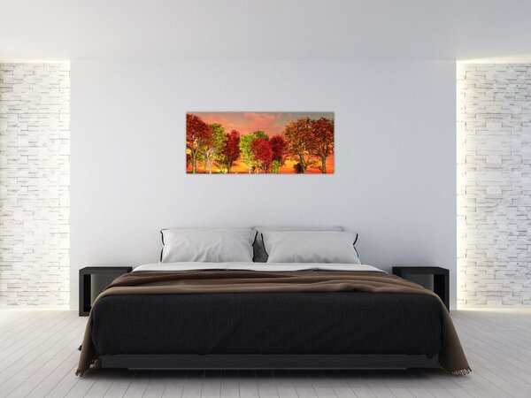 Slika - Obojeno drveće (120x50 cm)