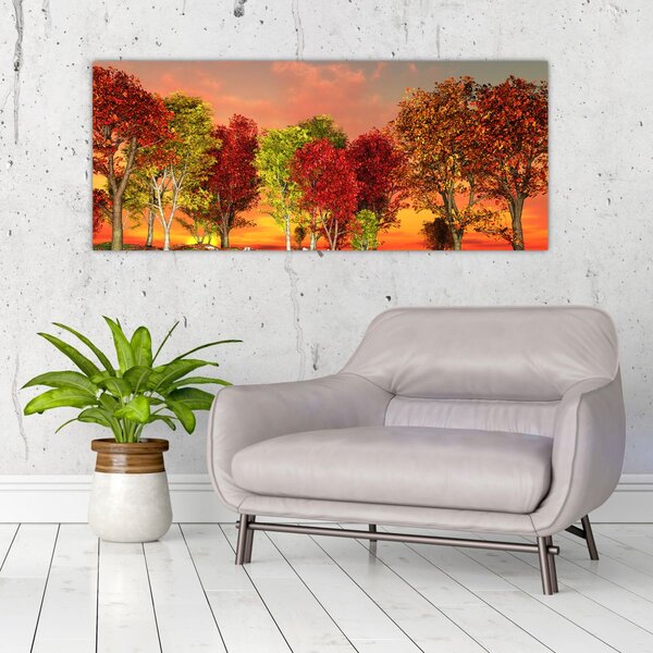 Slika - Obojeno drveće (120x50 cm)