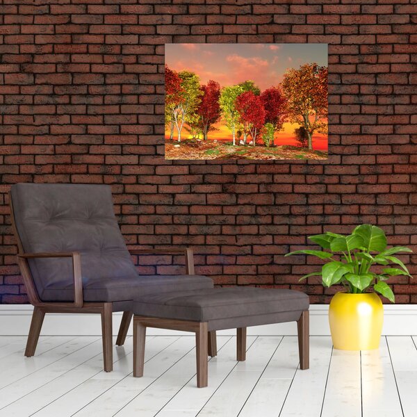 Slika - Obojeno drveće (70x50 cm)