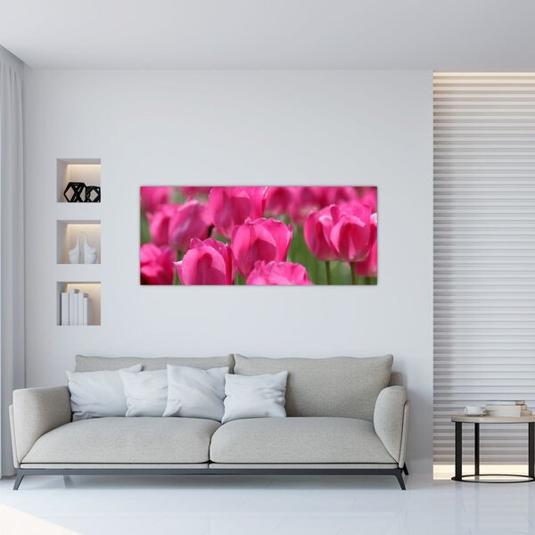 Slika - Ružičasti tulipani (120x50 cm)