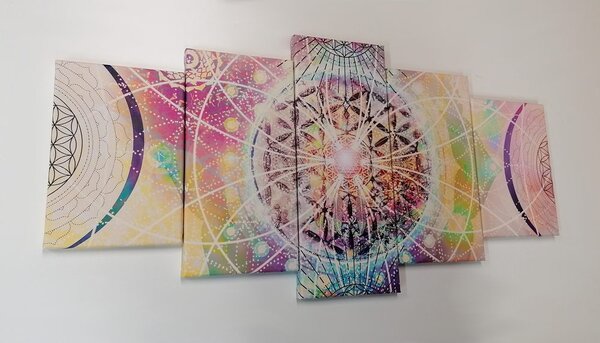 5-dijelna slika Mandala u zanimljivom dizajnu