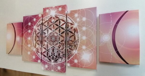 5-dijelna slika zadivljujuća Mandala