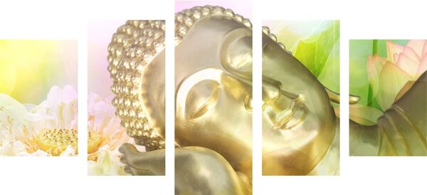 5-dijelna slika Buddha kako spava