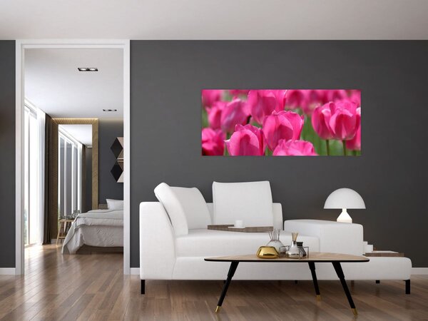 Slika - Ružičasti tulipani (120x50 cm)