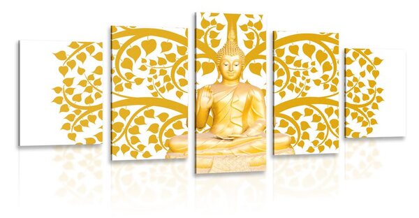 5-dijelna slika Buddha sa drvom života
