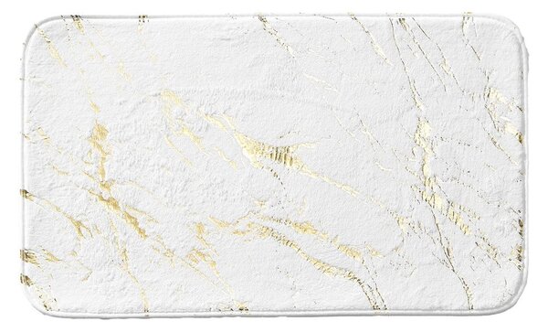 Bijela/u zlatnoj boji kupaonska prostirka 45x75 cm Aquamarbre – douceur d'intérieur