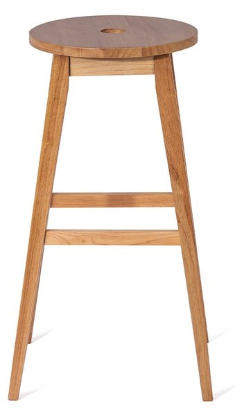 Barska stolica od masivnog kaučuka u prirodnoj boji (visine sjedala 75 cm) Club – Bonami Essentials