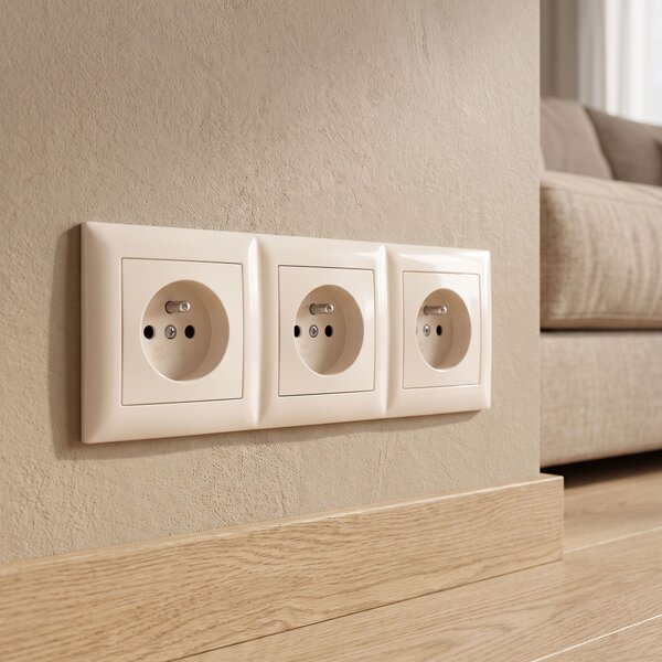 Trostruki okvir za utičnice OSTE JNH015-3F Beige