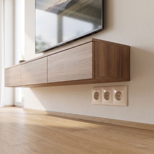 Trostruki okvir za utičnice OSTE JNH015-3F Beige