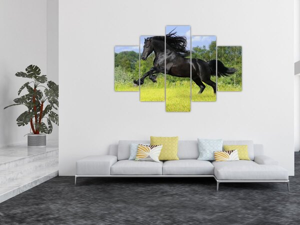 Slika - Konj s lepršavom grivom (150x105 cm)