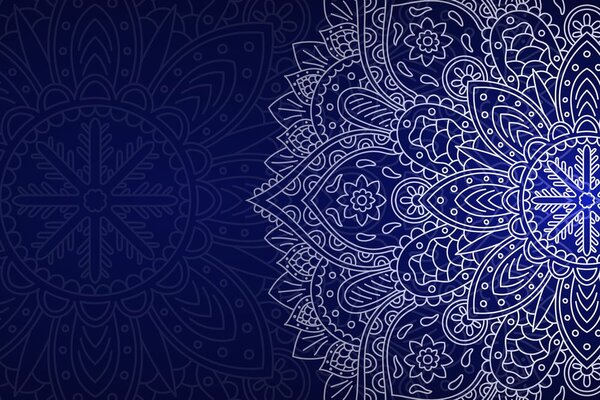 Slika tamnoplavi ornament