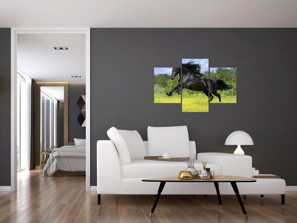 Slika - Konj s lepršavom grivom (90x60 cm)