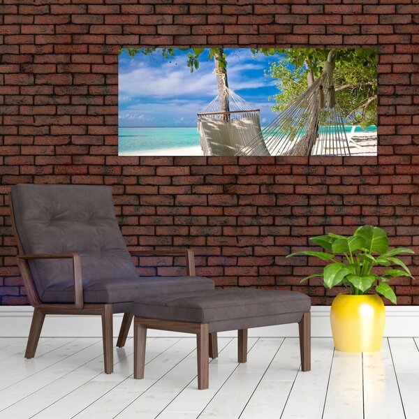 Slika - Viseća mreža na plaži (120x50 cm)