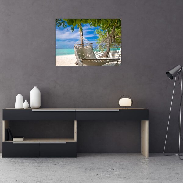 Slika - Viseća mreža na plaži (70x50 cm)