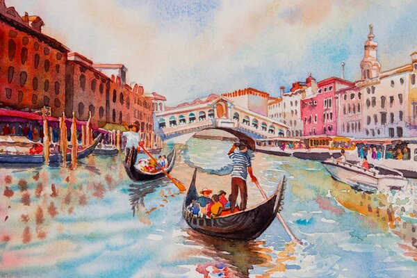 Slika venecijanska gondola