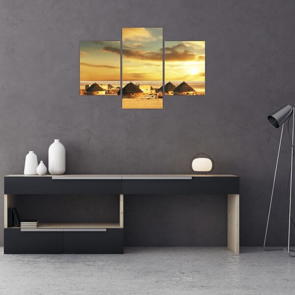 Slika - Kolibe u pustinji (90x60 cm)