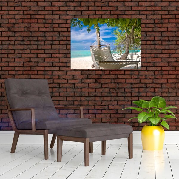 Slika - Viseća mreža na plaži (70x50 cm)