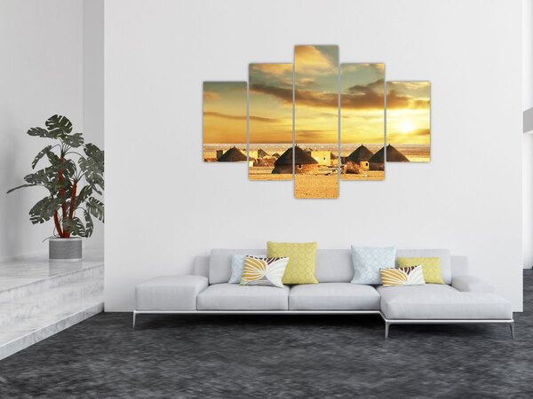 Slika - Kolibe u pustinji (150x105 cm)