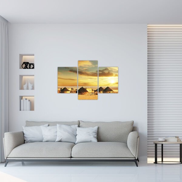 Slika - Kolibe u pustinji (90x60 cm)
