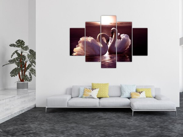 Slika - Labudovi na jezeru (150x105 cm)