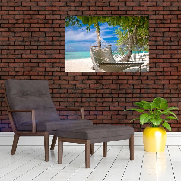 Slika - Viseća mreža na plaži (90x60 cm)