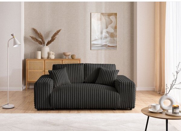 Tamno siva sofa od samta 178 cm Justin – Ropez