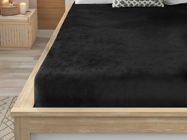 Plahta mikropliš SOFT 90x200 cm crna