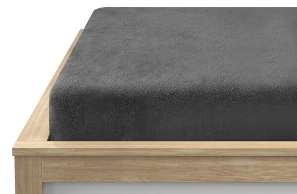 Plahta mikropliš SOFT 90x200 cm tamno siva