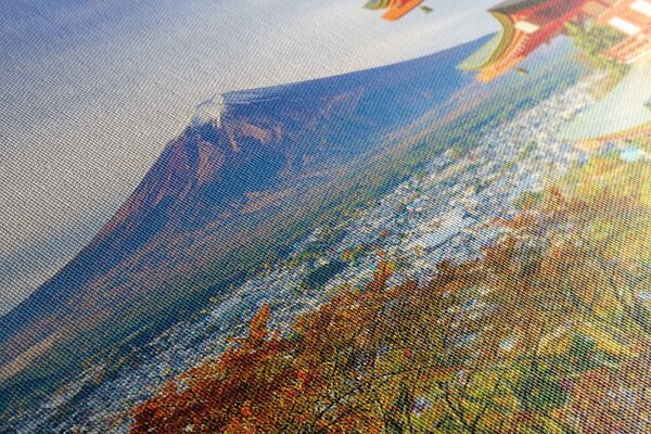 Slika pogled na Chureito Pagodu i planinu Fuji