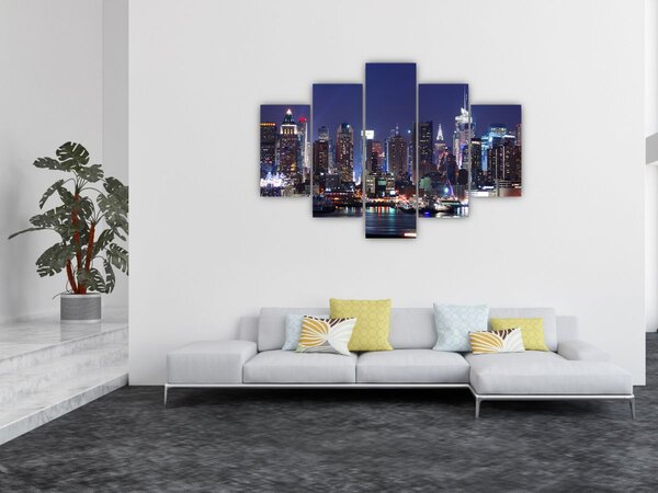 Slika - Osvijetljeni njujorški neboderi (150x105 cm)