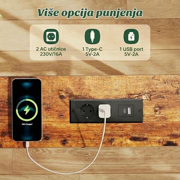 Sofadock™ Stol Za Iza Kauča S Stanicom Za Punjenje