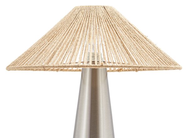 Stolne Lampa Lucande, Stephane, Bež, Dnevna soba, Tkanina / tekstil, Moderan