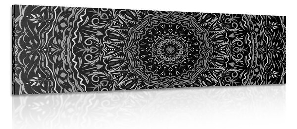 Slika Mandala u vintage stilu u crno-bijelom dizajnu