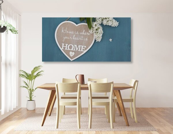 Slika srce s citatom - Home is where your heart is