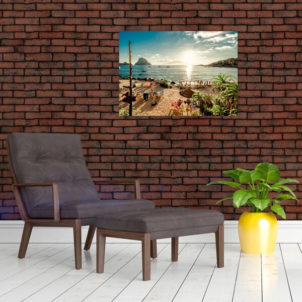Slika - Plaža s ljudima (70x50 cm)