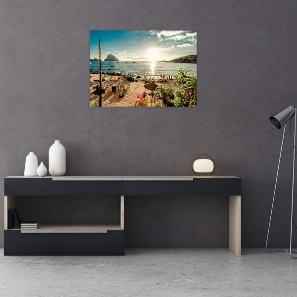 Slika - Plaža s ljudima (70x50 cm)